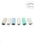 Mothers Choice 6 Pack Washcloth Set Blue Train