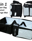 3-in-1 diaper bag, bassinet, and change mat with 'Mother's Choice' branding.