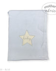 Mothers Choice Cotton Waffle Blanket Blue Star Embroid