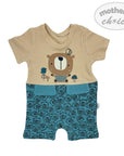 Baby romper with bear design on a white background, branded 'Mother's Choice'.