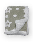 Mothers Choice Sherpa Fleece Stars Blanket Grey
