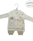 3 piece boys set natural safari baby outfit
