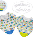Shop 2 pack teether bibs in a space design. Soft, absorbent and soothing. Perfect for feeding time and teething comfort.