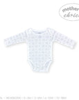 Baby onesie with star pattern on a white background, branded 'Mother's Choice'.