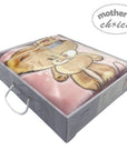 Gift box with a teddy bear design and 'Mother's Choice' branding on a white background