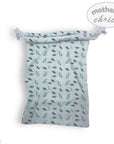 Reusable shopping bag with floral pattern on a white background, branded 'Mother's Choice'.