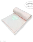Mothers Choice Cotton Waffle Blanket Pink Heart Embroid