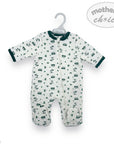 Baby onesie with vehicle pattern on a white background, featuring 'Mother's Choice' branding.