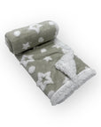 Mothers Choice Sherpa Fleece Stars Blanket Grey