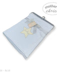Mothers Choice Cotton Waffle Blanket Blue Star Embroid