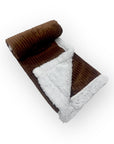 Mothers Choice Sherpa Fleece Stripe Blanket Brown