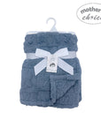 Mothers Choice Single Layer Jacquard Blanket Blue