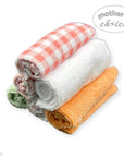 Mothers Choice 6 Pack Washcloth Set Peach Fruit