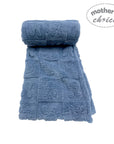 Mothers Choice Single Layer Jacquard Blanket Blue