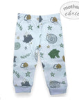 Baby leggings with nature-themed print on a white background, featuring 'Mother's Choice' branding.