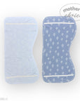 Two blue pouches with white patterns on a white background, featuring 'Mother's Choice' branding.