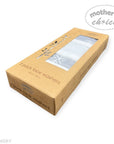 Kraft paper packaging for 3-pack of lace washers with 'mother's choice' branding.