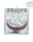 Packaged baby bib with floral design on a white background, featuring 'Mother's Choice' branding.