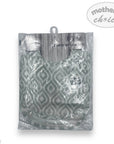 Packaged baby bibs with geometric pattern on a white background, featuring 'Mother's Choice' branding.