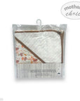 Packaged hooded receiver with floral pattern on a white background