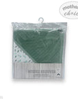 Packaged hooded receiver with green fabric on a white background, featuring 'mother's choice' branding.