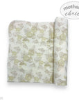 Floral-patterned blanket with 'Mother's Choice' branding on a white background