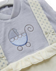 Mothers Choice Velour Growers 'Blue Pram' Beige/Grey