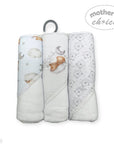 Mothers Choice 3 Piece Hooded Towels And 3 Piece Facecloths Brown Bear