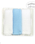 Mothers Choice 3 Piece Hooded Towels And 3 Piece Facecloths Blue Elephant