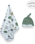 Mothers Choice Blanket And Hat Set 'Mint Art'