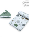 Mothers Choice Blanket And Hat Set 'Mint Art'