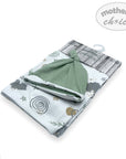 Mothers Choice Blanket And Hat Set 'Mint Art'