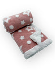 Mothers Choice Sherpa Fleece Stars Blanket Pink