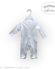 White baby onesie on a hanger with 'Mother's Choice' branding on a white background