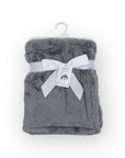Mothers Choice Single Layer Sherpa Fleece Blanket Grey