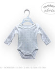 Baby bodysuit on a hanger with 'Mother's Choice' branding on a white background