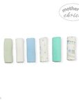 Mothers Choice 6 Pack Washcloth Set Blue Train