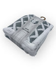 Mothers Choice Sherpa Fleece Blanket Grey White Net Design