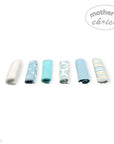 Mothers Choice 6 Pack Washcloth Set Blue Elie