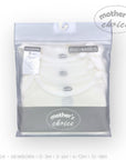 Packaged baby clothes with 'mother's choice' branding on a white background