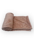 Mothers Choice Single Layer Sherpa Fleece Stripe Blanket Pink