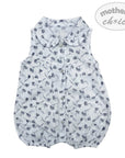 Baby romper with floral pattern on a white background, featuring 'mother's choice' branding.