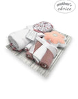Mothers Choice Hooded Towel And 4 Washcloths And Wash Sponge Flower