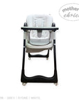 High chair with 'Mother's Choice' branding on a white background