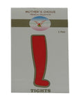 Box of red tights with 'Mother's Choice' branding on a white background