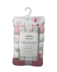 Mothers Choice 12 Pack Facecloth Sets 'Bear/Star-Pink'