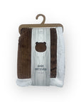 Mothers Choice Sherpa Fleece Stripe Blanket Brown