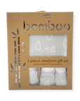 Bamboo 3-piece newborn gift set packaging with 'mother's choice' branding.