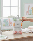 Stork And Baby Mothers Choice 6 pack washcloths in peach, orange, and green with white accents. Gentle baby care essentials.