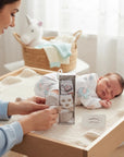 Stork And Baby Mothers Choice 3 pack infant socks, 0-6 months, cotton blend, tortoise and elephant print
